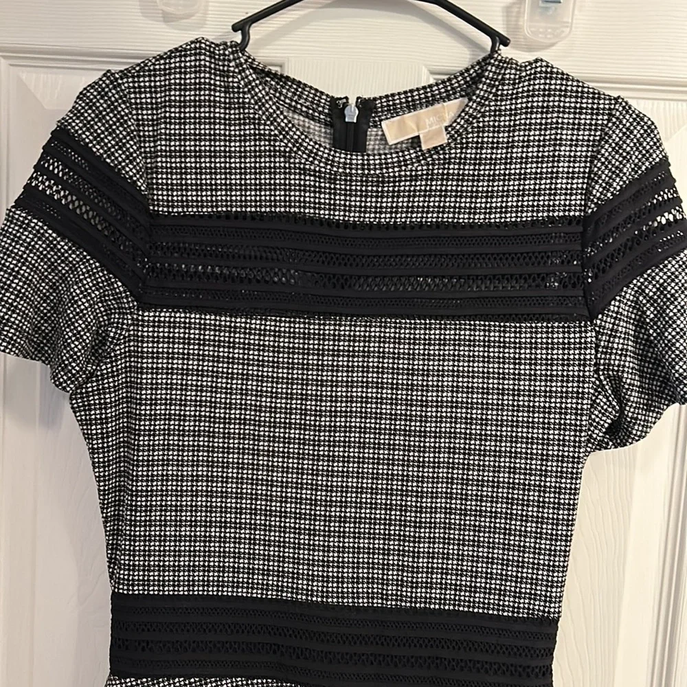 MICHAEL Michael Kors‎ Black and White Dress Short Sleeve Size S